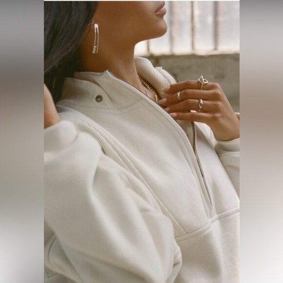 EUC Joah Brown Retro Half Zip Hoodie - Picture 6 of 10